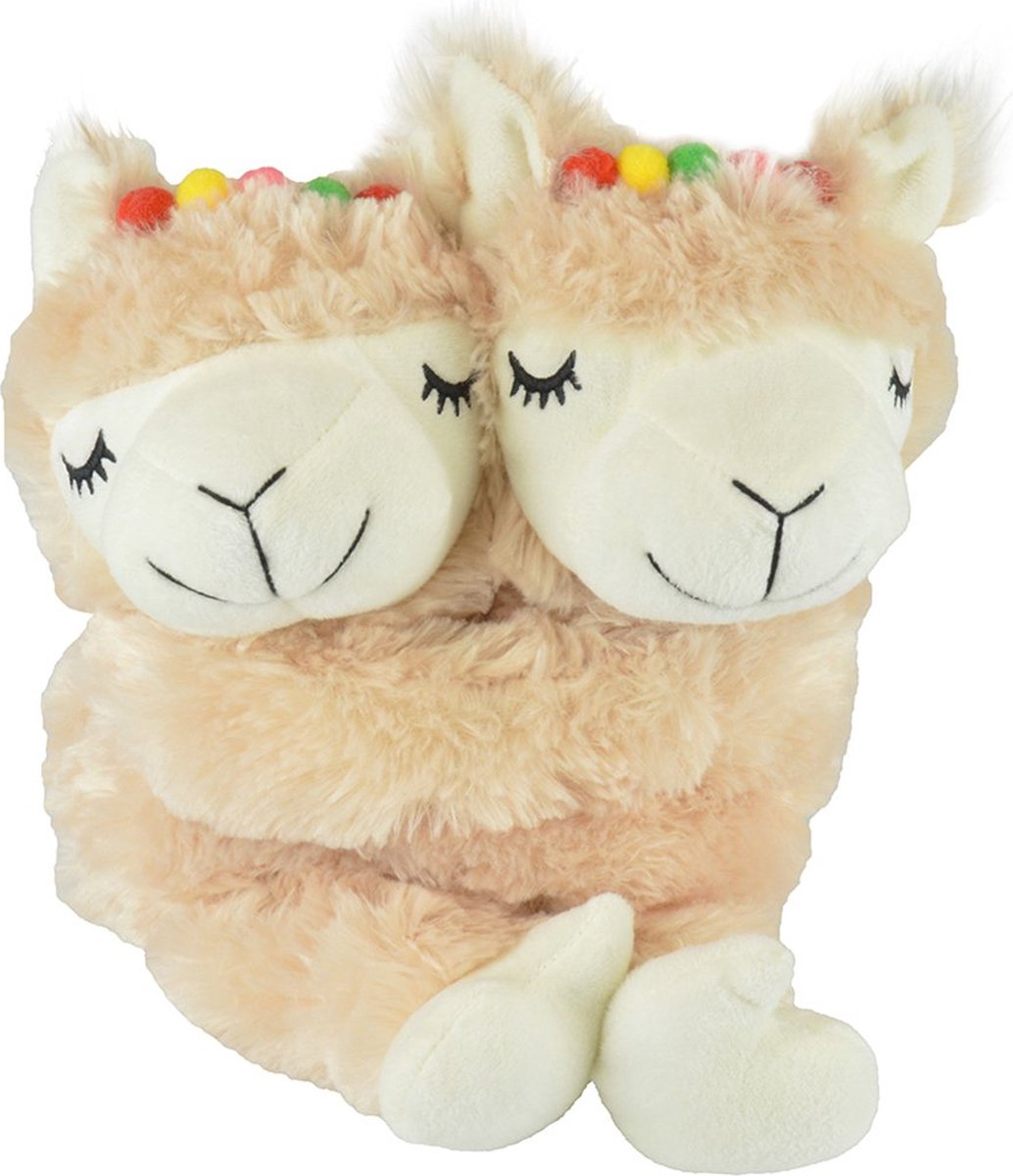 Goedkoopste LAMA knuffeldier met warmhoudfunctie - beige - Magnetronknuffel Lama's - Warmteknuffel