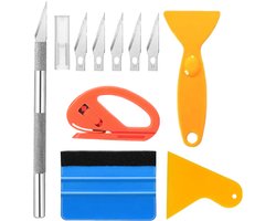 Foliflex - Wrap Set - 13-Delige Set voor Raamfolie en Wrapfolie - Inclusief Rakel & Mesje - Gereedschap voor Auto Wrappen