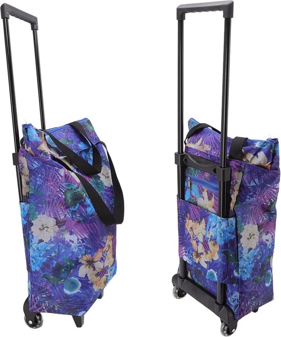 GXCROR Opvouwbare trolley kar 100L Heavy Duty Opvouwbare Wagon met 13cm