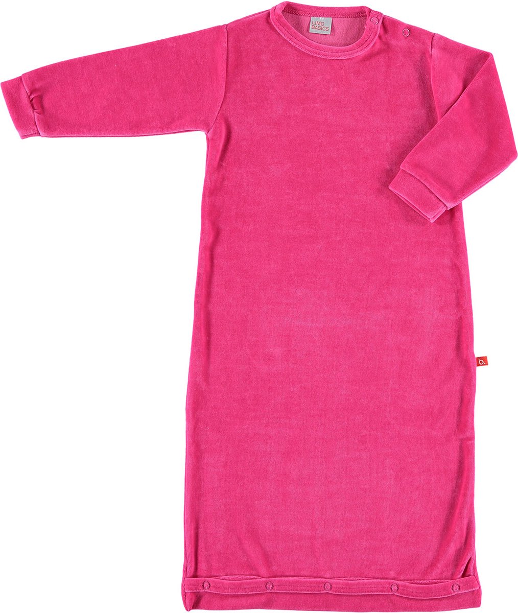 Slaapzak 4-8 maanden fuchsia biologisch velours Limobasics