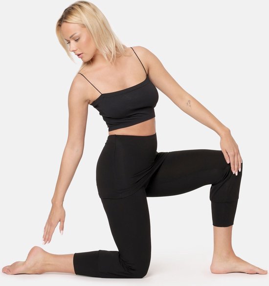 Bellivalini Dames Yogabroek - Sport - Vrijetijdsbroek - Lang - Viscose - Sportbroek - BLV-BLV50-276-YPS - Zwart - L van Merkloos — afbeelding 4
