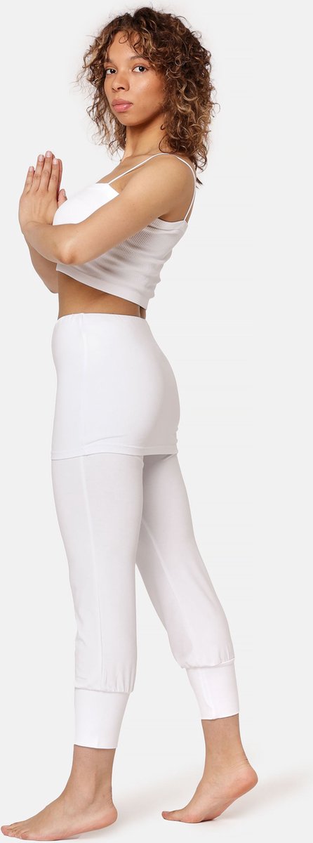 Bellivalini Dames Yogabroek - Sport - Vrijetijdsbroek - Lang - Viscose - Sportbroek - BLV-BLV50-276-YPS - Wit - XL van Bellivalini — afbeelding 5