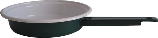 Emaille koekenpan - Ø 18 cm - donkergroen