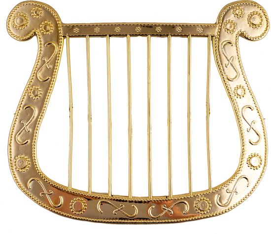 Smiffy's Engelen harp - goud - kunststof - Engeltjes Carnaval verkleed accessoires