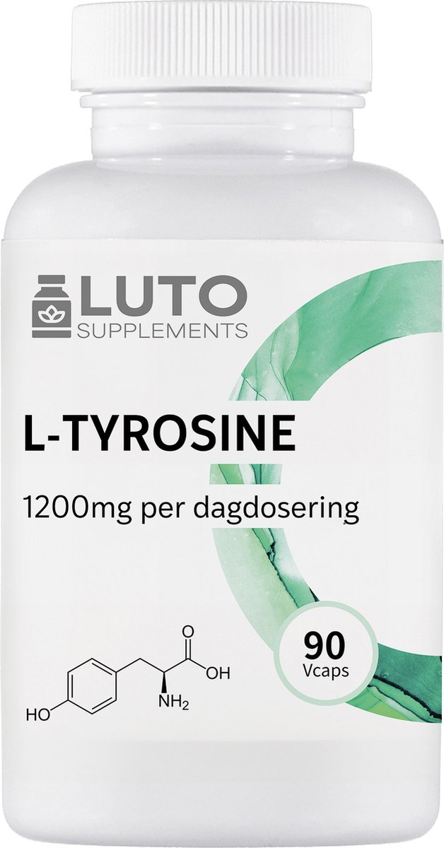Goedkoopste L-tyrosine - 1200 mg per dagdosering - 90 capsules - Vegan - Luto Supplements