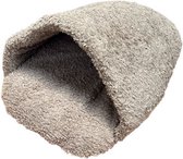 Animal Boulevard - CURL PLUSH Cave - Sac de Couchage - Nest Snuggle - Couleur : Beige - Taille XS: 60x53x50 cm