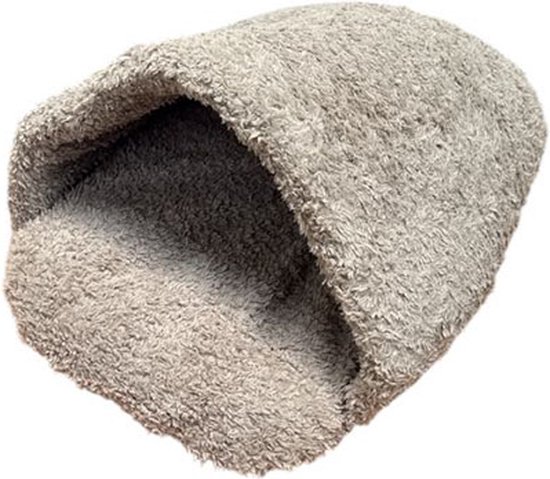 Animal Boulevard - CURL PLUSH Grot - Slaapzak - Snuggle Nest - Kleur: Beige - Maat XS: 60x53x50 cm