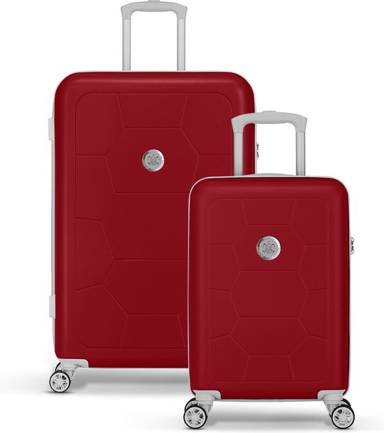 SUITSUIT Kofferset 2 delig - Reiskoffer groot - Handbagage koffer - Koffer set - Veilig Cijferslot - Reiskoffer set - Reiskoffer met wielen - Caretta kofferset Red Cherry