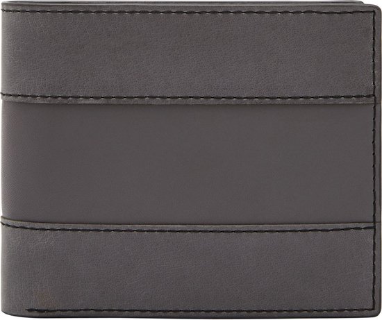 Portefeuille FOSSIL Andrew Zip Card Case - Cuir Gris Lead Gray, Neuf étiqueté