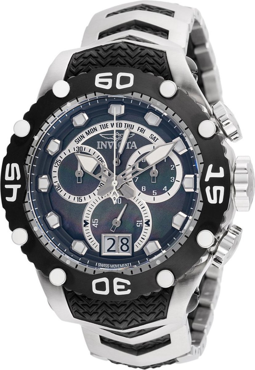 Invicta Subaqua - Noma VIII 47291 Heren Horloge - Waterdicht - Analoog - Quartz Uurwerk - Roestvrij Staal met parelmoeren Wijzerplaat - 48mm