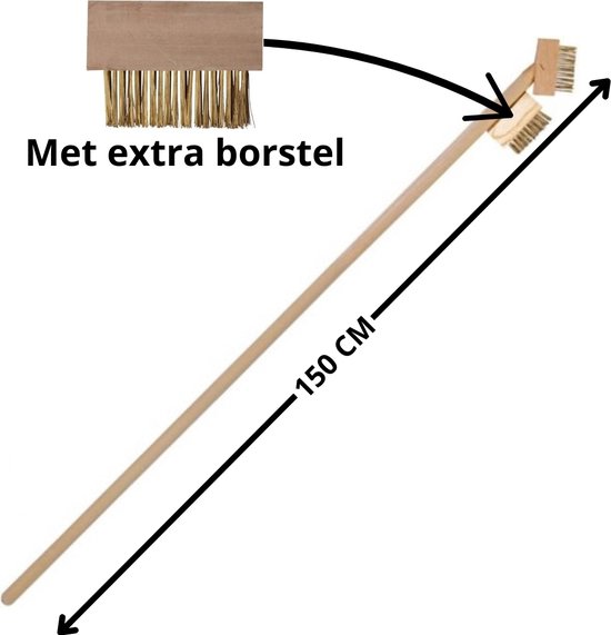 Synx Tools Voegenkrabber - Onkruidborstel - Met reserveborstel - Steel 150 cm - Onkruid van Synx Tools — afbeelding 2