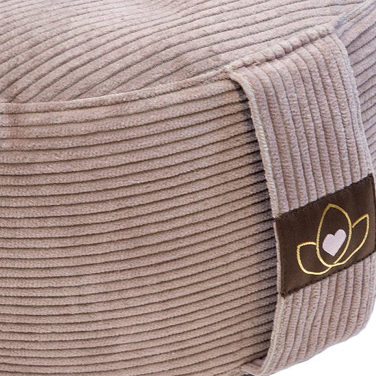 Meditatiekussen eco rib taupe rond - Lotus - Yoga kussen van Lotus — afbeelding 2