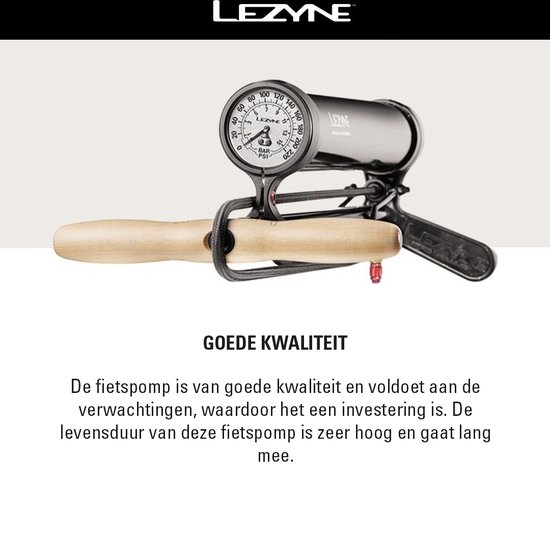 Lezyne Pressure Over Drive Y11 - Fietspomp - Vloerpomp - Analoge drukmeter - Tot 15 bar - Presta en Schrader ventielen - Aluminium - Zwart van Lezyne — afbeelding 2