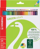 STABILO GREENcolors Crayons de couleur - Caisse 24 pièces