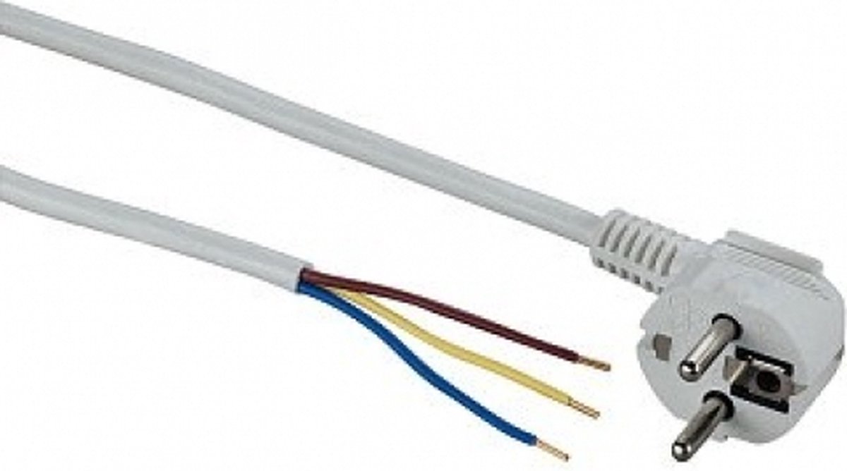 1,5 METER AANSLUITSNR+RA 3X1,5Q WIT