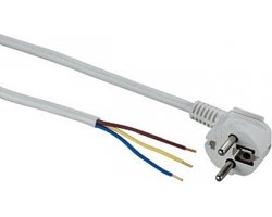 1,5 METER AANSLUITSNR+RA 3X1,5Q WIT