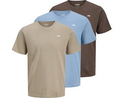JJ REBEL - JREBREBEL LOGO TEE SS CREW NECK 3PK MP - Heren - T-shirts