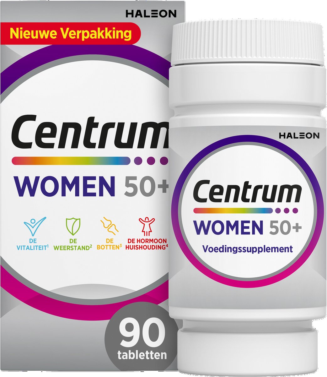 Goedkoopste Centrum - Women 50 - Multivitaminen - Tabletten - 90 stuks