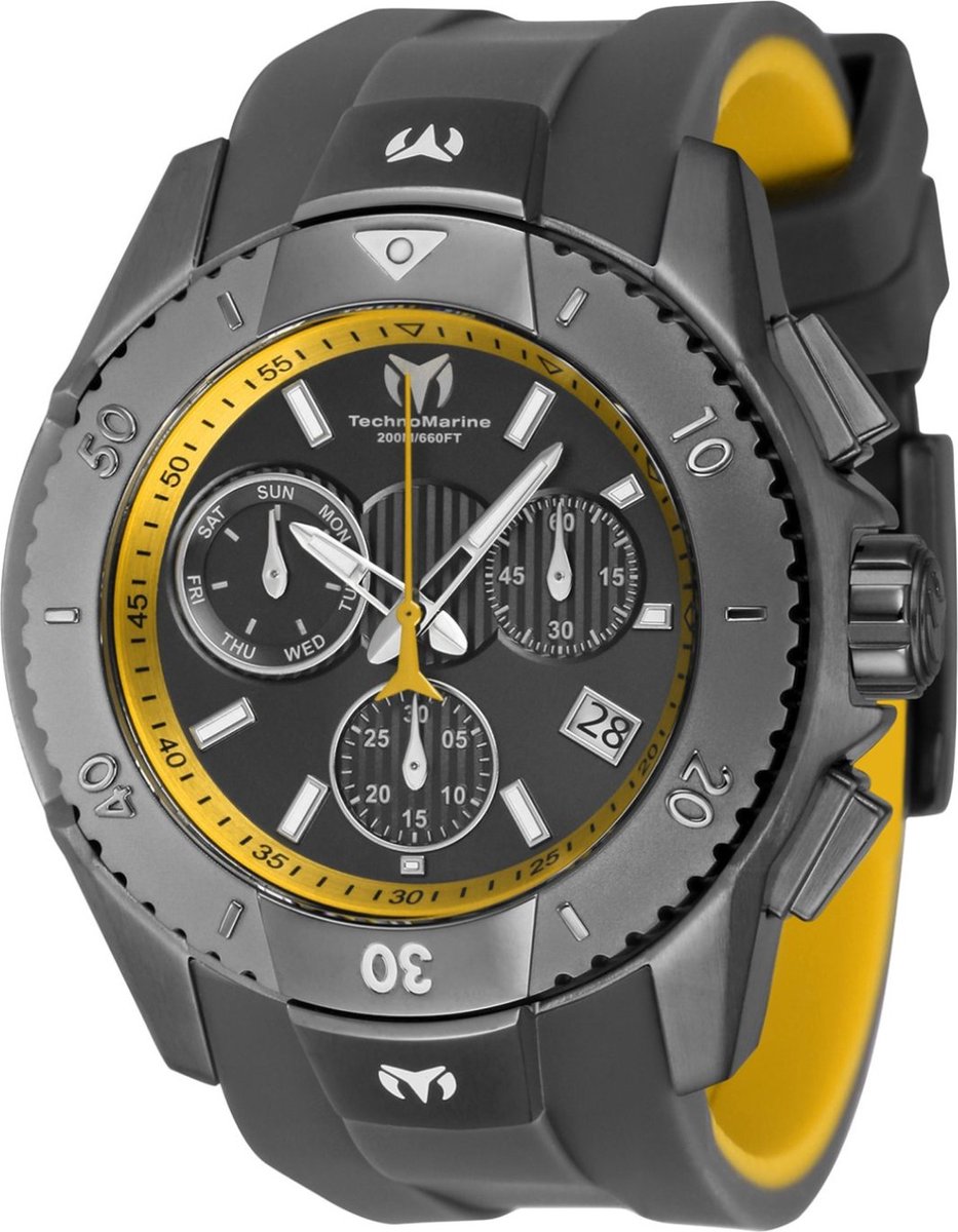 TechnoMarine UF6 TM-621034 Heren Horloge - Waterdicht - Analoog - Quartz Uurwerk - Roestvrij Staal met grijze Wijzerplaat - 48mm