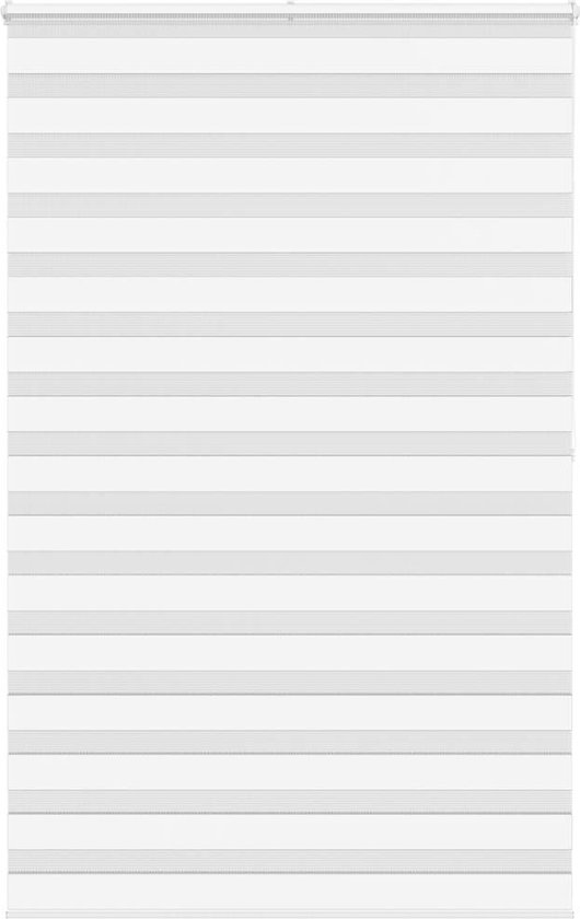 vidaXL - Zebra - store enrouleur - 150x200 - cm - largeur du tissu - 145,9 cm - polyester - blanc