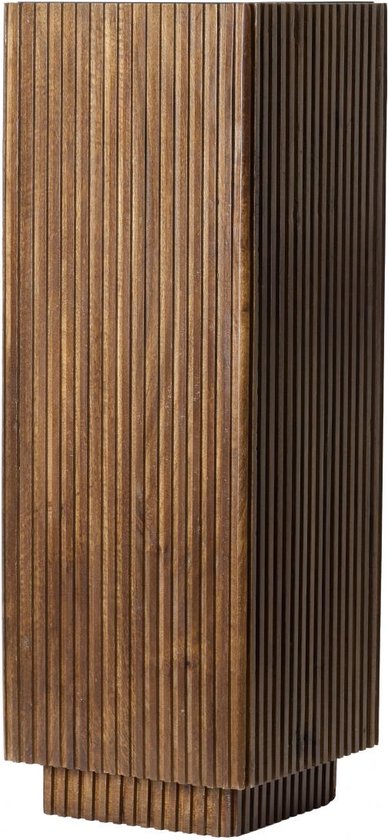 vidaXL Sokkel met opbergruimte 31x30x90 cm bewerkt hout grijs sonoma, zuil, voetstuk, presentatie zuil, pilaar, displaystandaard, plantenzuil