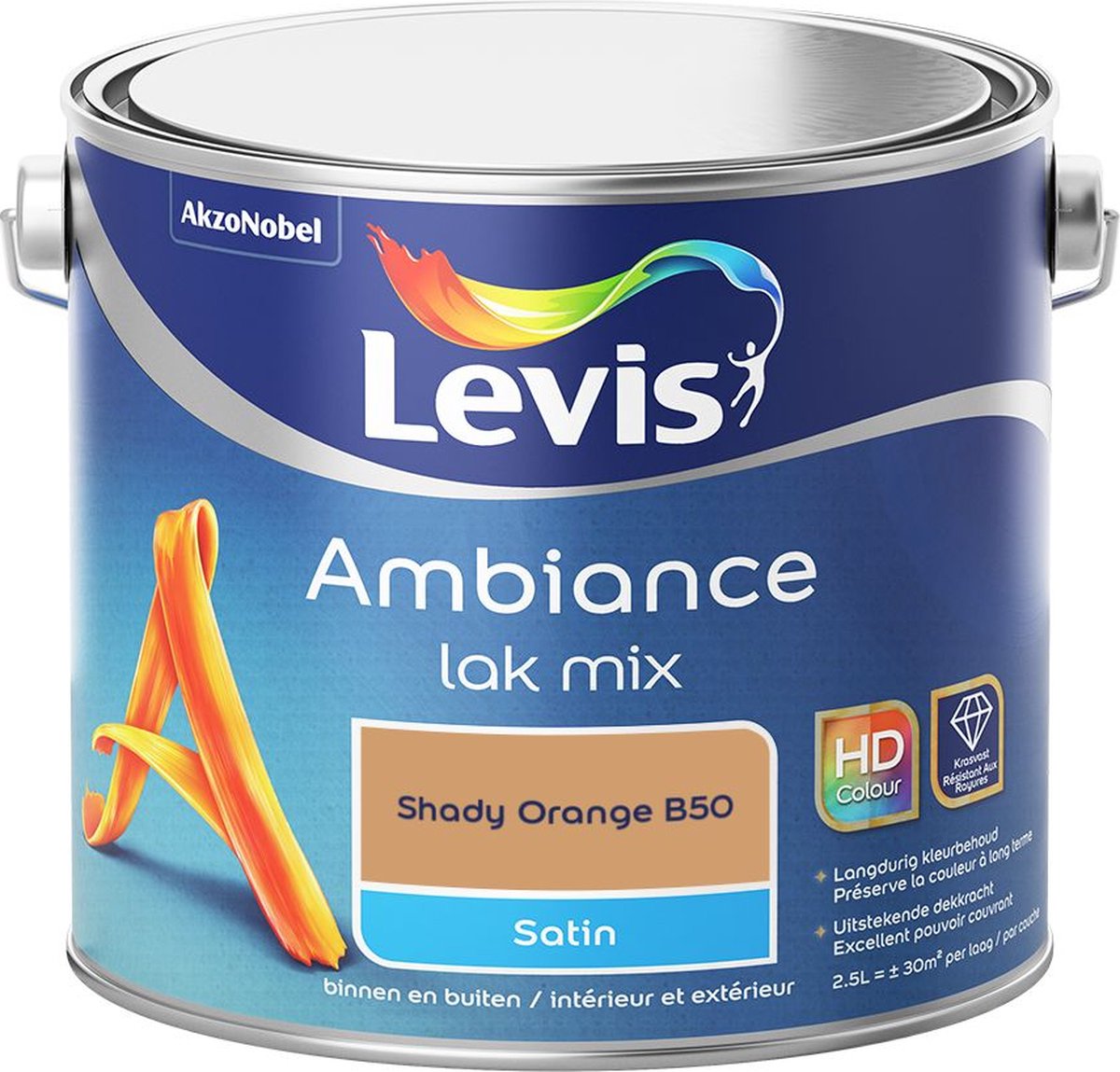 Levis - Ambiance Lak Satin Mix - Shady Orange B50 - Mengverf - 2,5 L