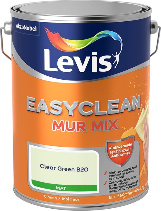 Levis - EasyClean Mur Mat Mix - Clear Green B20 - 5 L