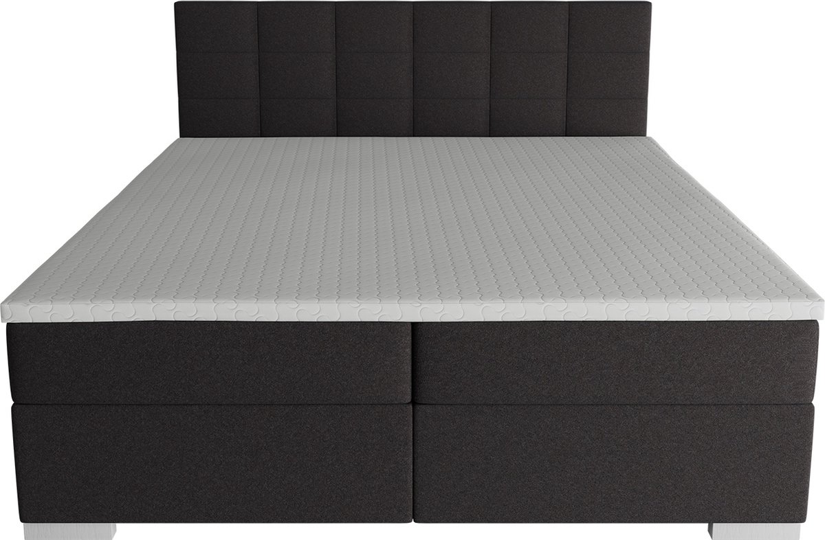 Juskys Boxspring Seattle - 180x200cm - Zwart