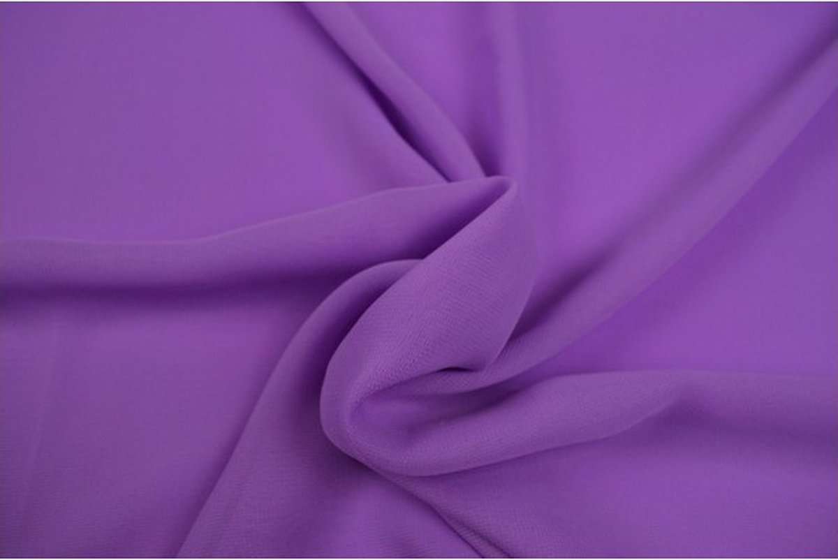 50 meter chiffon stof - Lila - Voile - Vitrage - 150cm breed