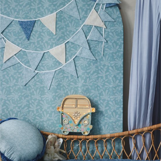 Lampe de nuit pour enfants, petites lumières, bus volkswagen, Flower power | Fabriqué à la main de manière durable.