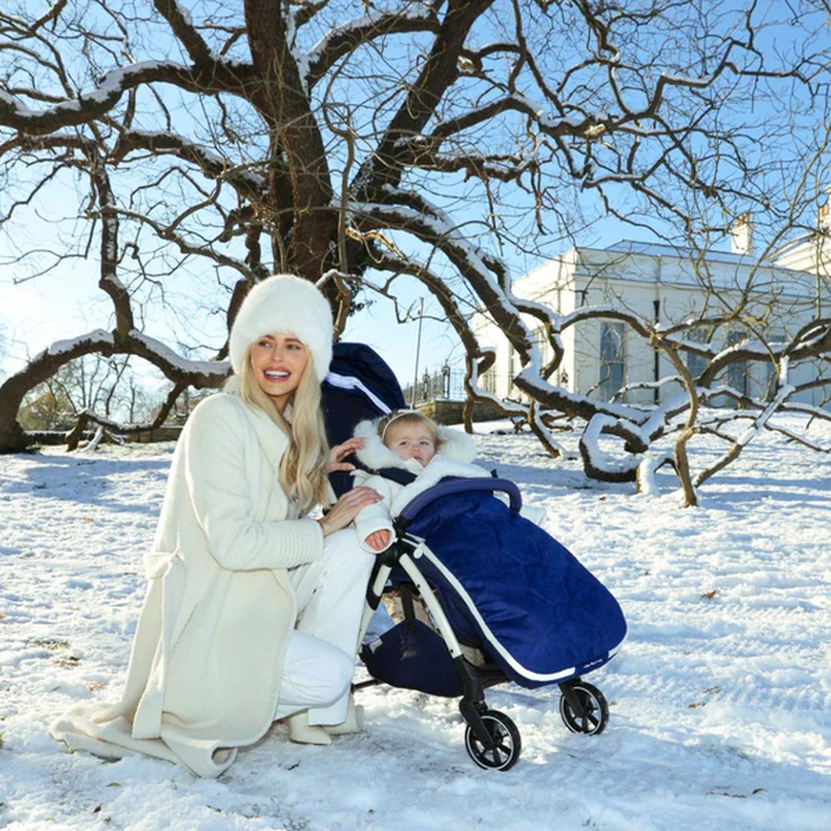 Leclerc Hexagon - Voetenzak Buggy - Kinderwagen Deken - Voetenzak Kinderwagen - Baby Voetenzak - Wandelwagen - Babyzak - Universeel - Blauw – foto 5
