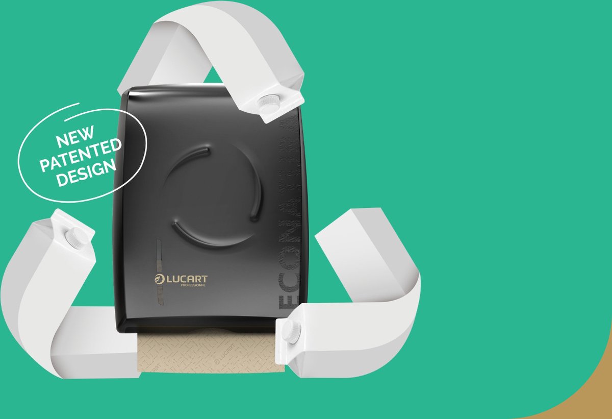 handdoek dispenser z en zz vouw Lucart Econaturel - 100% circulair en klimaat neutraal product