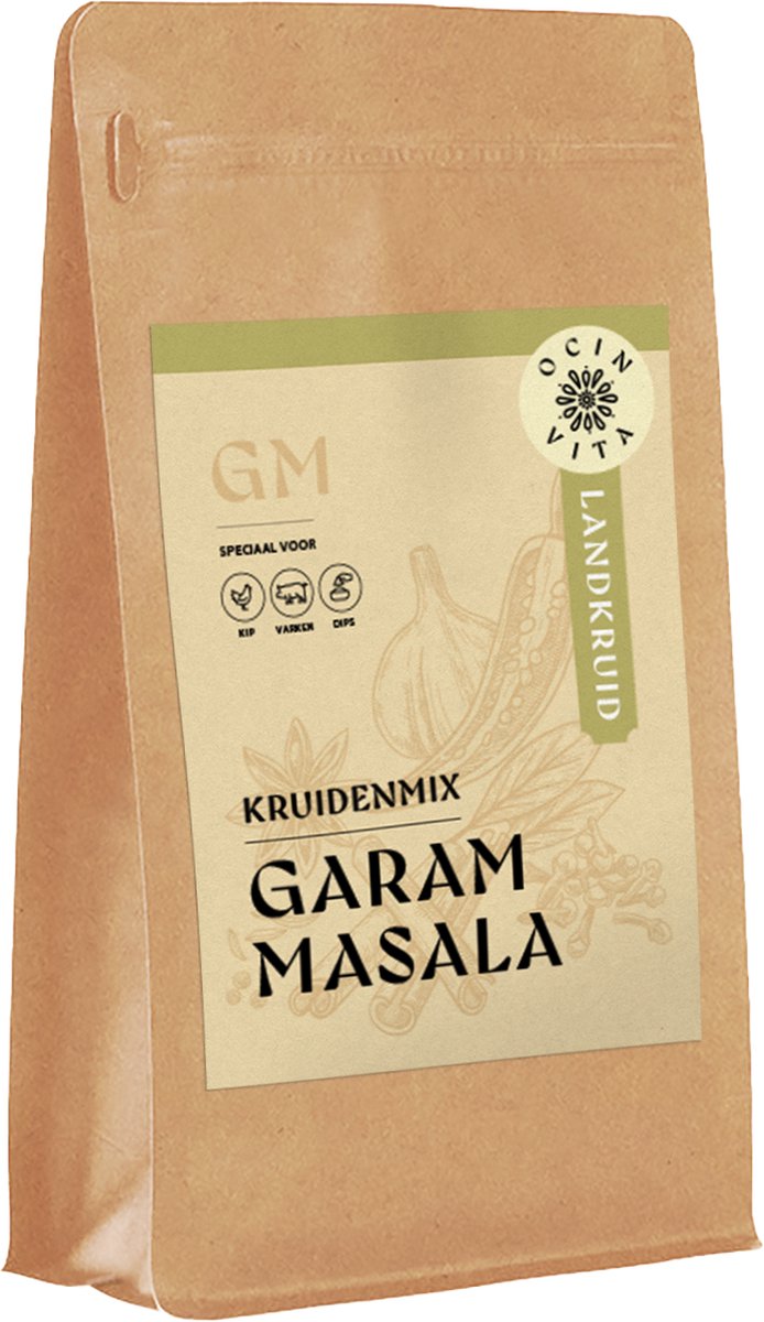 Goedkoopste Garam Masala – 100g – Indiase Specerijenmix – Rijk, Kruidig & Geurig – Zoutloos en Zonder Toevoegingen – Ocin Vita
