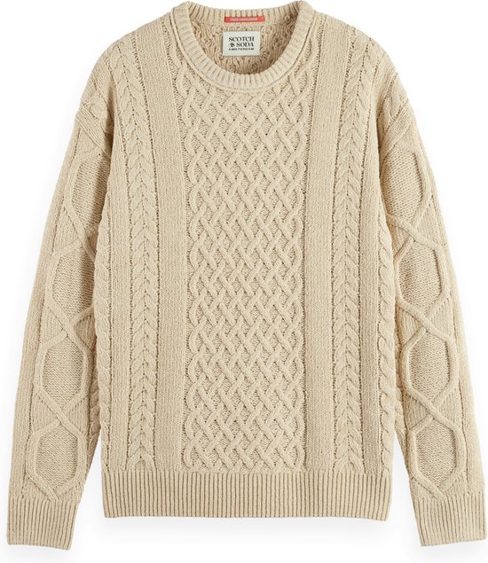 Scotch & Soda PULL À CABLES EN CHENILLE À COL ROND ET À ÉPAULE EXTRA BASSES Pull pour Homme - Taille XL