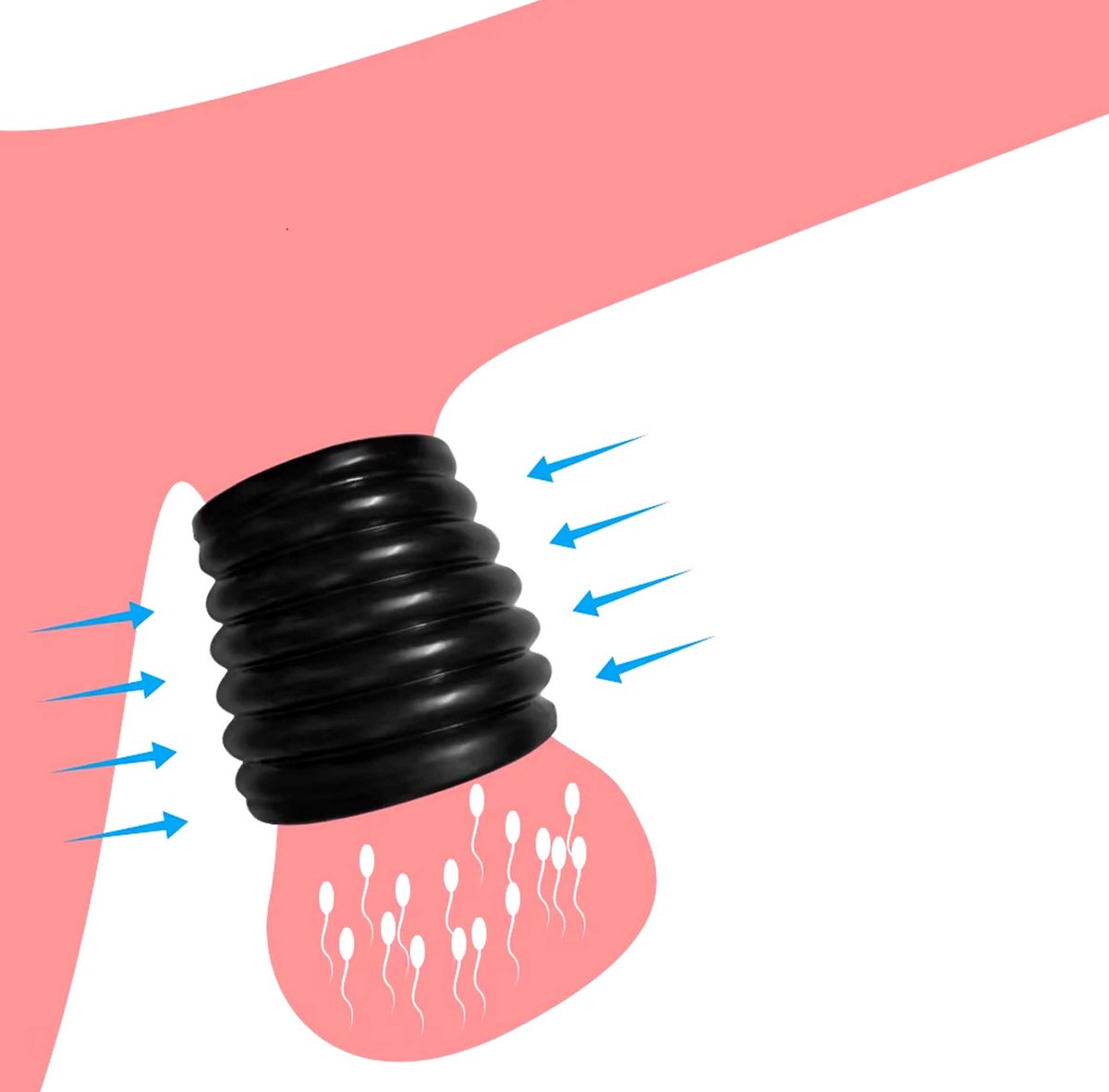 Goedkoopste Fijne siliconen balzak ring - Ejaculatie vertragend - Scrotum stretcher - One size - Cockring