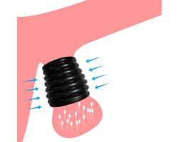 Fijne siliconen balzak ring - Ejaculatie vertragend - Scrotum stretcher - One size - Cockring