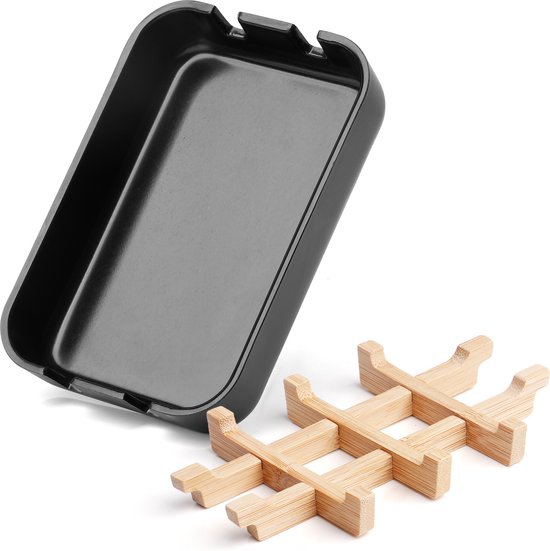 Porte-savon Hanamura - Biodégradable - Porte-savon pour salle de bain et Cuisine - Bamboe