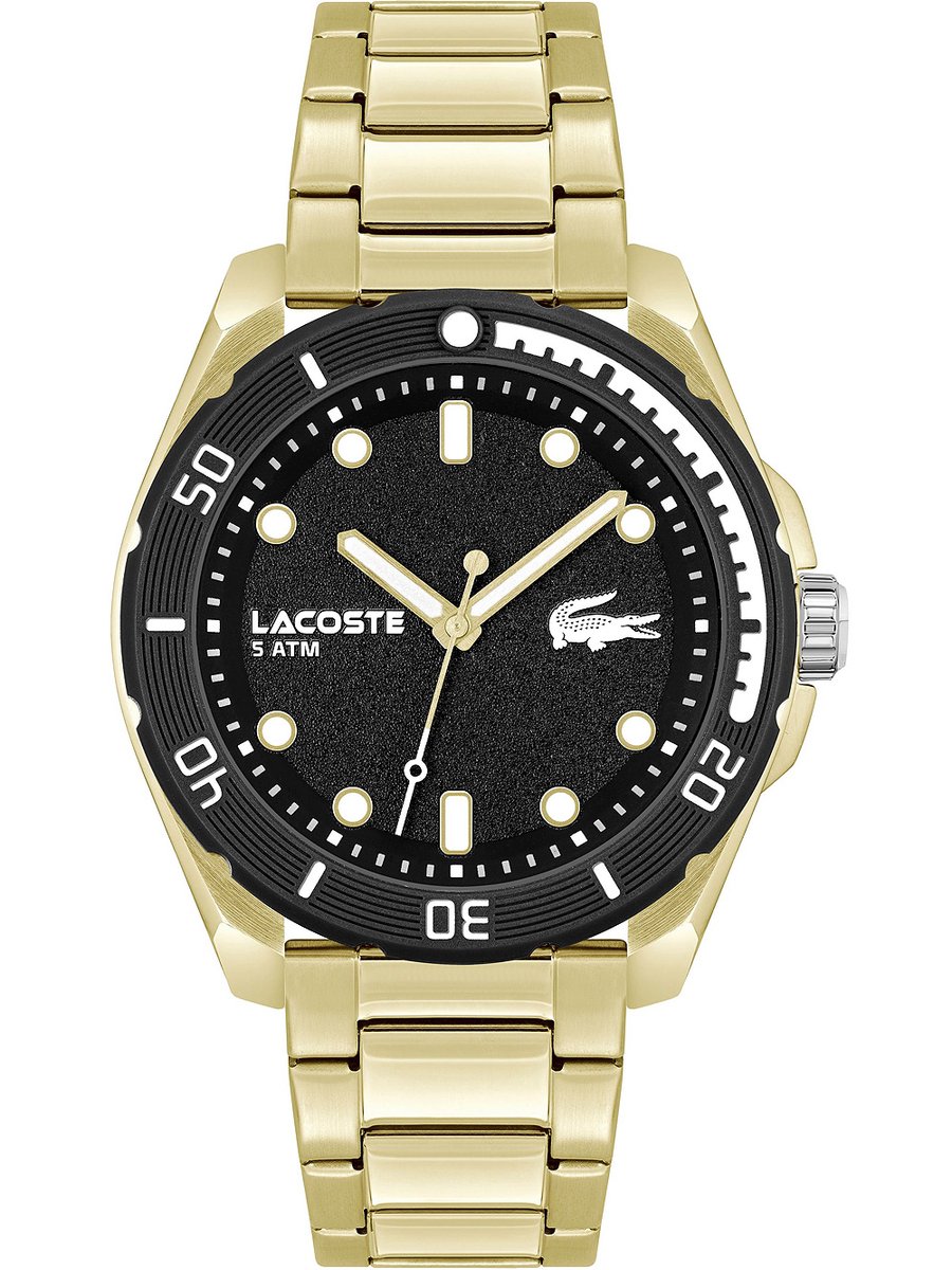 Lacoste Finn 2011287 Horloge - Staal - Goudkleurig - Ø 42 mm
