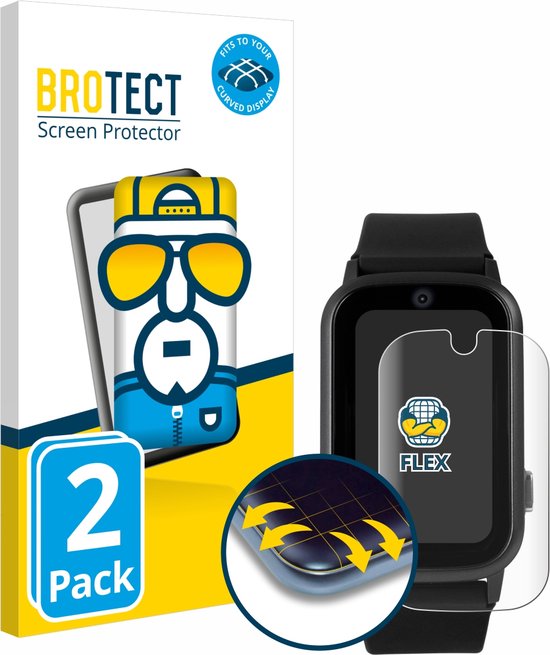 BROTECT - Screenprotector voor One2Track Connect UP - Folie Beschermfolie transparant volledig dekking - (2 Stuks)