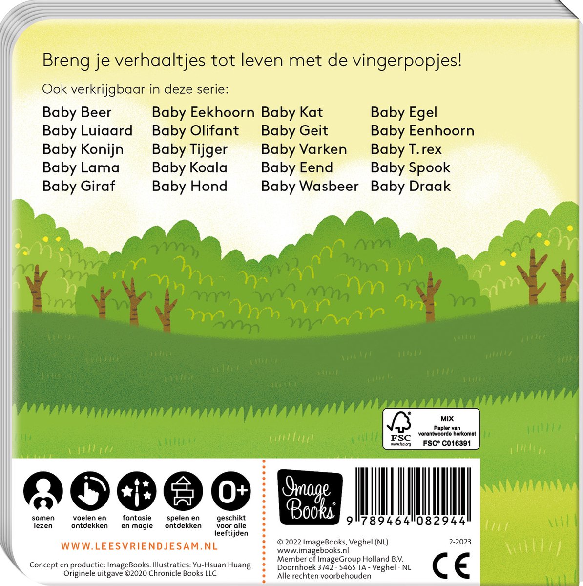 Imagebooks Vingerpopboekje Baby Vos - back cover