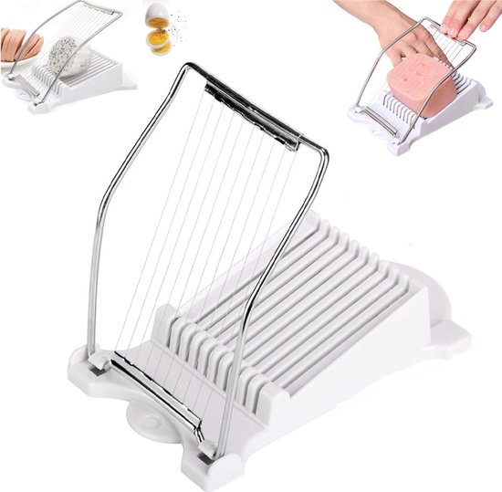 Trancheuse à fromage - Multifonction - Coupe-légumes - Acier inoxydable - Ustensiles de cuisine - Accessoires de vêtements pour bébé de Cuisine - Trancheuse à fromage pour fromage frais - Pour fromage/jambon/légumes racines/hot dogs - Wit