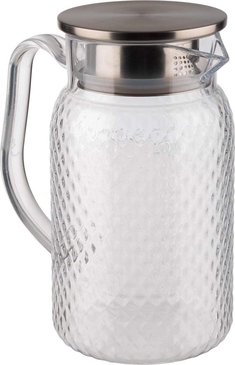 Sap-waterkan transparant Ø 10 cm hoogte 19 cm 1 liter geschikt voor picknick camping