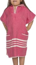 Kinder Strandponcho Hamam Fuchsia - Leeftijd 2-3 jaar (92/98) - kinderponcho - badponcho - strandcape - badcape - jongens/meisjes/unisex pasvorm - poncho handdoek voor kinderen met