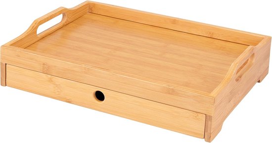 Zassenhaus Dienblad van acaciahout, dienblad met handgrepen, langwerpig, ontbijtdienblad, decoratie, tablet voor servies, duurzaam geteeld hardhout, 40 × 15 × 4,5 cm