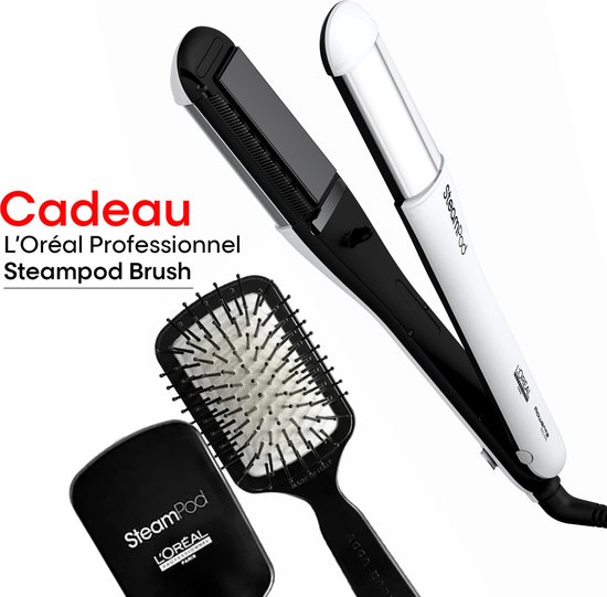 L'Oréal Professionnel SteamPod 4.0 + Gratis Haarborstel - Professionele stoom stijl- & krultang + Gratis Steampod Borstel cadeau