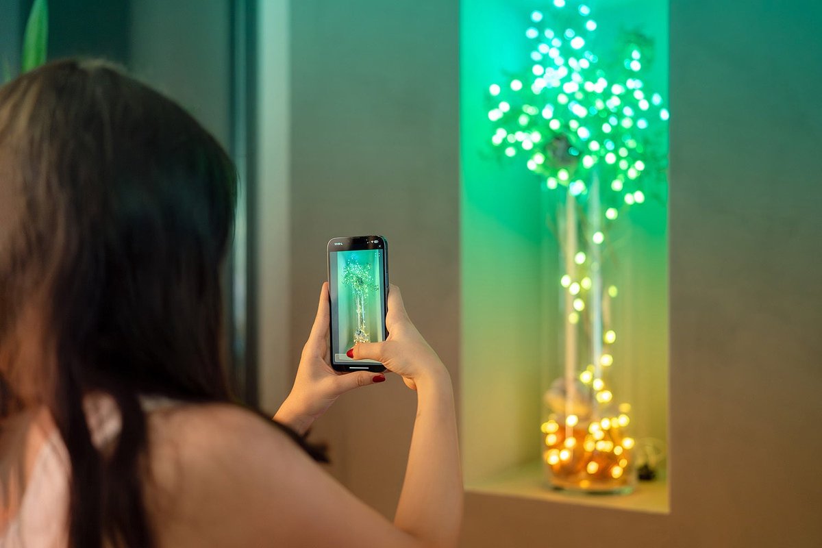 Twinkly Candies Stars Lichtsnoer - 200 LED RGB - 12 meter - App-gestuurd - Binnen - Groen snoer – foto 3