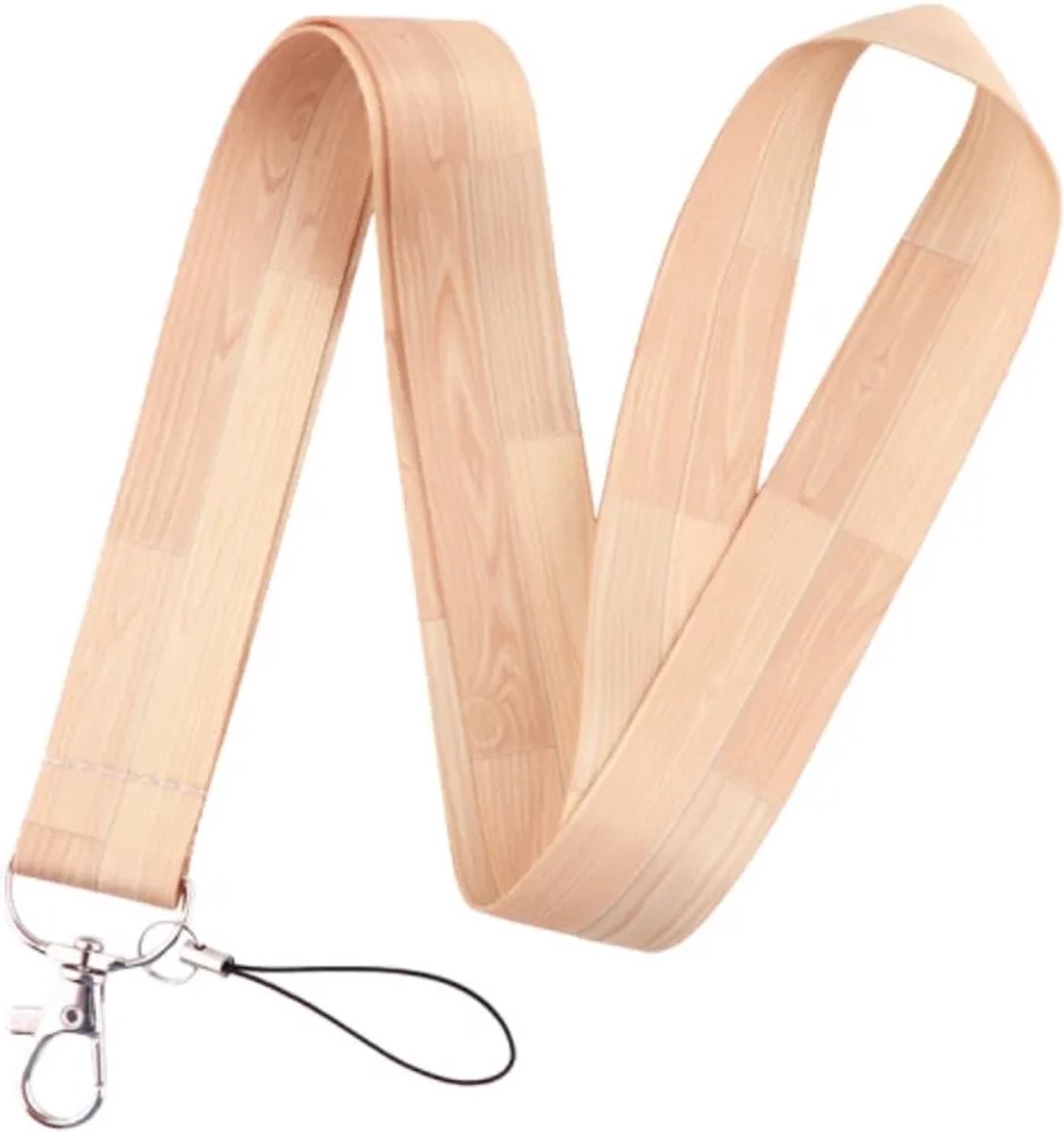 Travel Cords - Keycord Wood - stevig lanyard - sleutelhanger - sleutelkoord - met telefoonkoord - sleutels