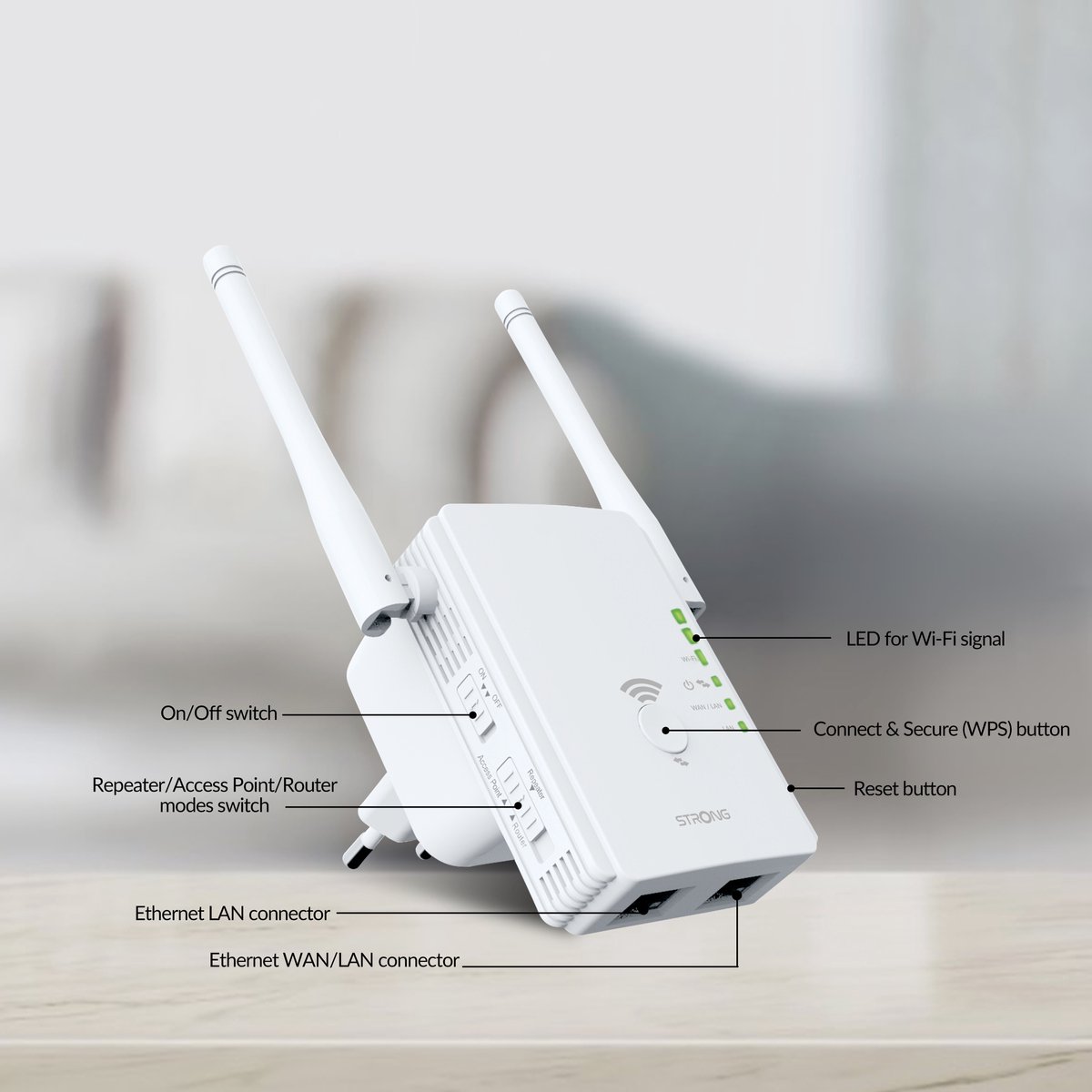 STRONG Wifi Versterker Repeater 300 - afbeelding 2
