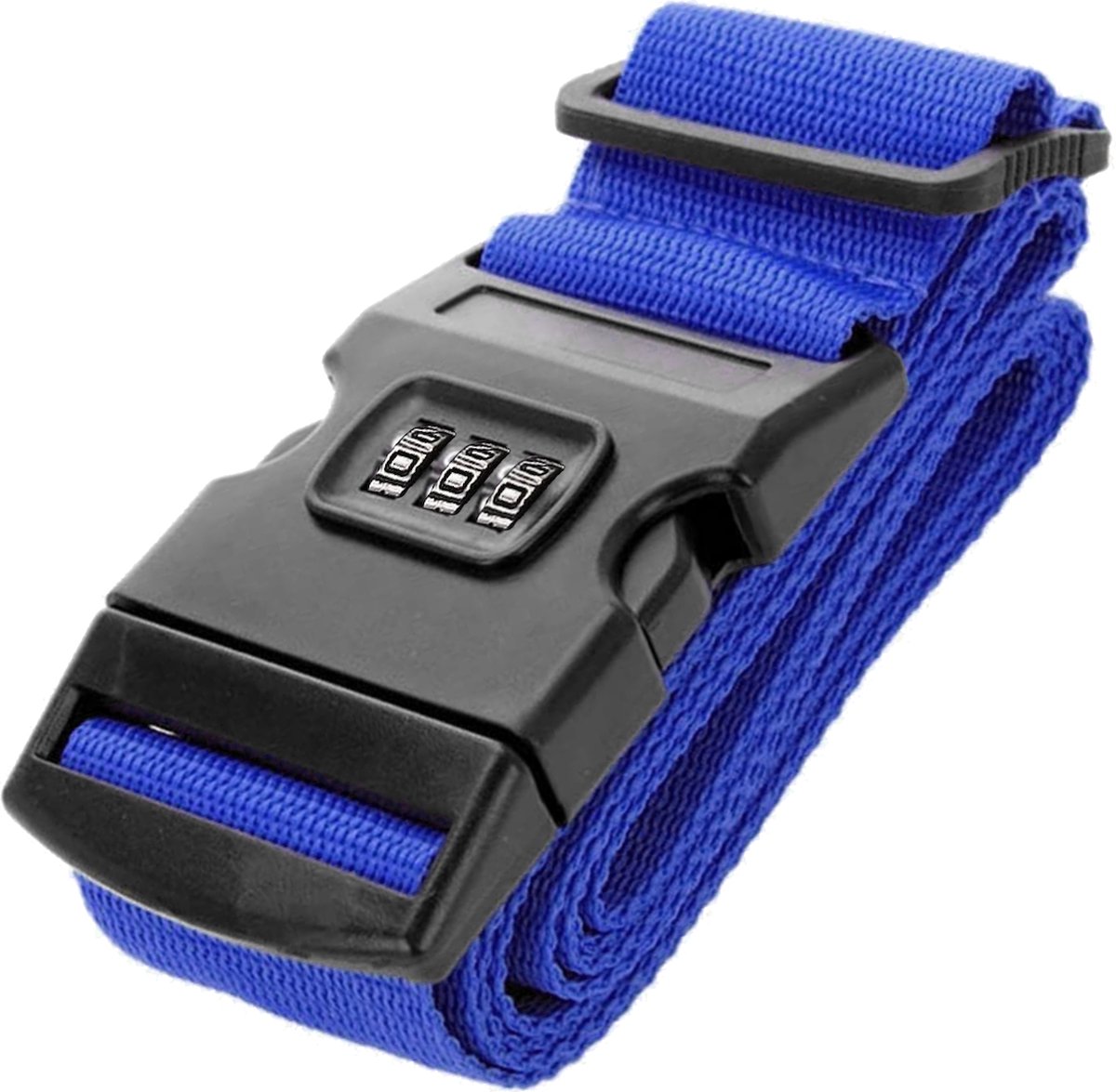 Bol.com Kofferriem met cijferslot – Kofferband of bagageriem – Verstelbare kofferriem 180 cm – Blauw – Thousandtravelmiles aanbieding