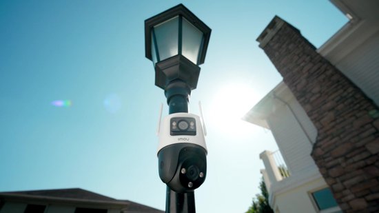 Imou Cruiser Dual 10MP - Beveiligingscamera Voor Buiten - Wit - Camera Met Dubbele Lens (2 x5MP) - 360° Dekking - Accurate Persoons- En Voertuigdetectie - Met Kleurennachtzicht - Sirene - IP66 Weerbestendig